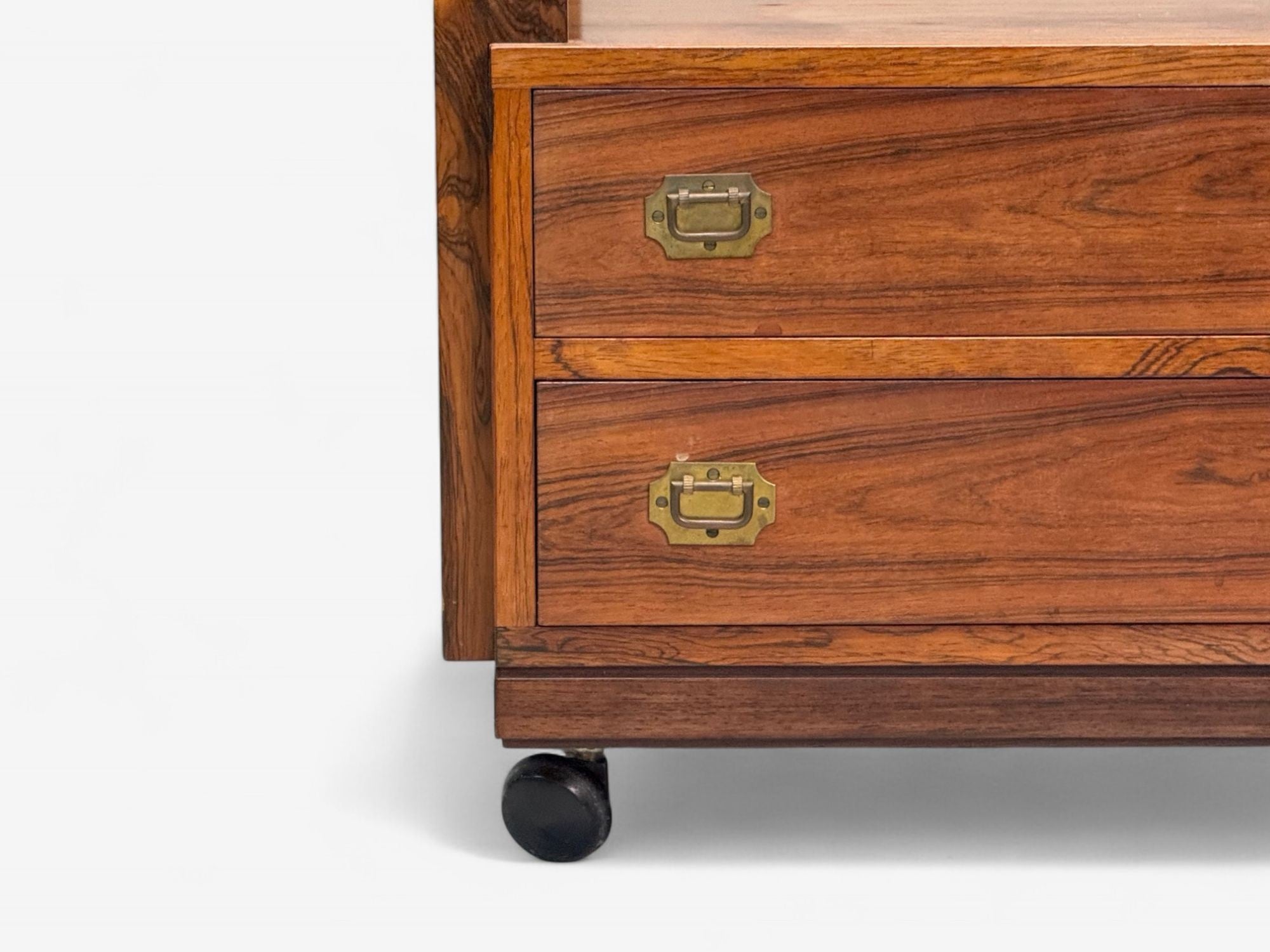 Henning Korch, Danish Modern, Rosewood, Rolling Coffee Table, Denmark, 1960s