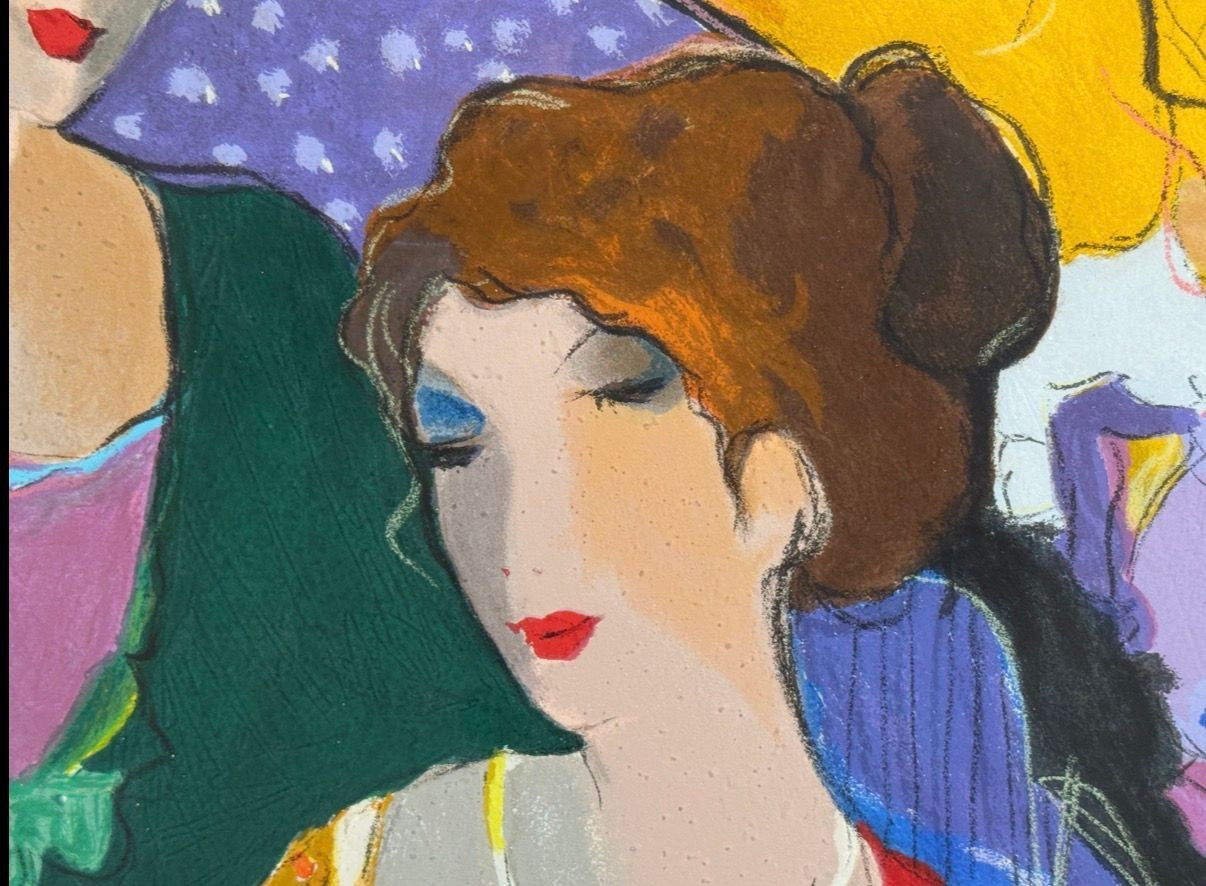 Itzchak Isaac Tarkay, Fauvism, "On the Stage" Signed and Numbered Silkscreen, 20th c.