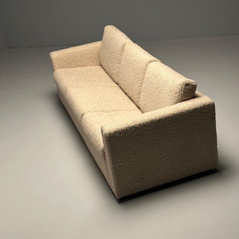 Mid Century Modern Sofa by Stendig, New Luxurious Boucle, Switzerland, 1950s