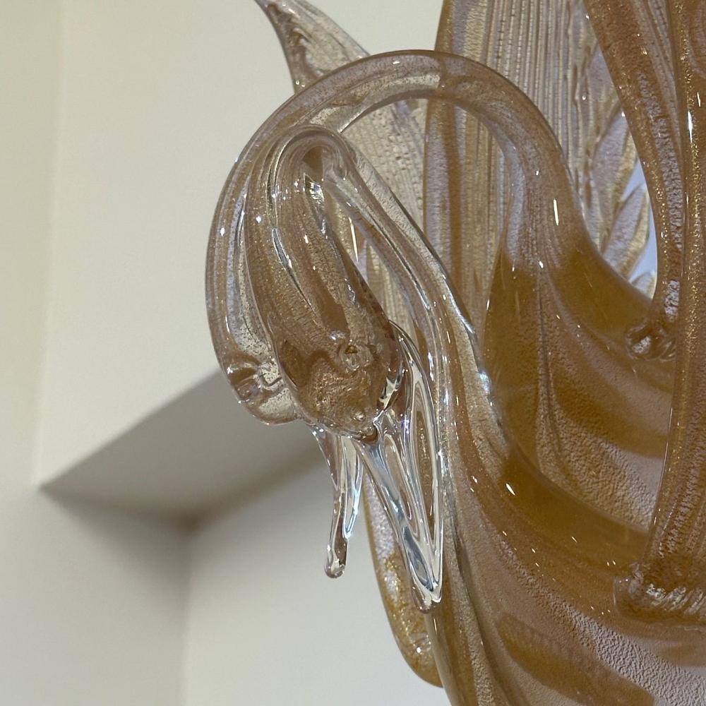 Archimede Seguso, Barovier & Toso, Italian Mid-Century Modern, Swan Sconces