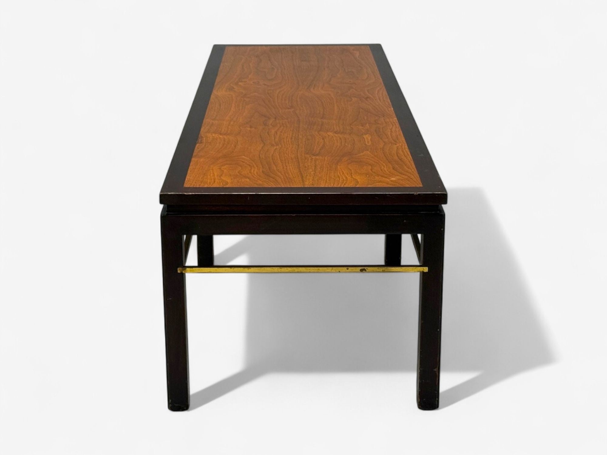 Edward Wormley, Mahogany, Ebonized Wood, Brass, Coffee Table, USA, 1960s