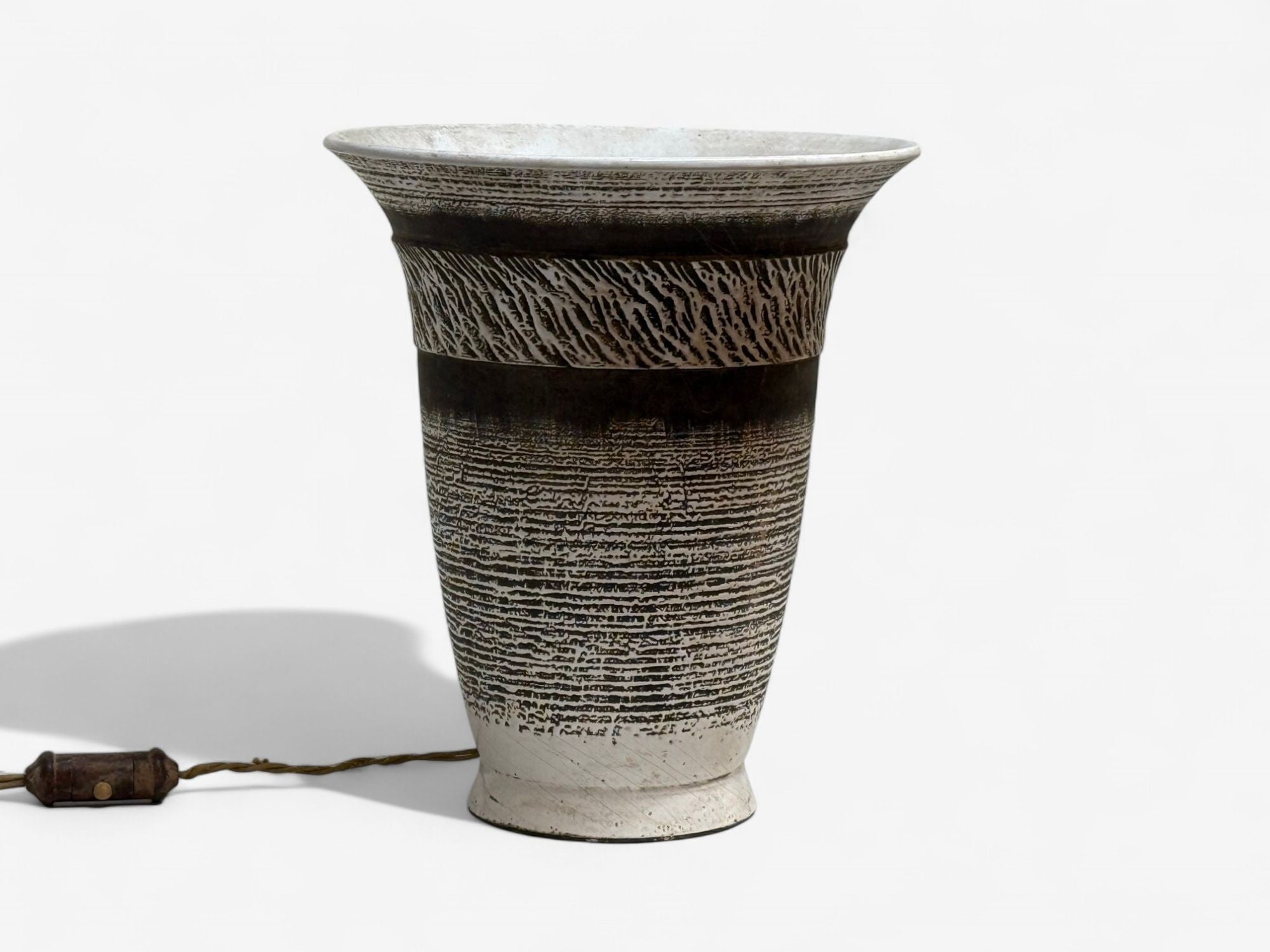 Keramos, French Modern, Glazed Ceramic, Table Lamp, France, 1940s