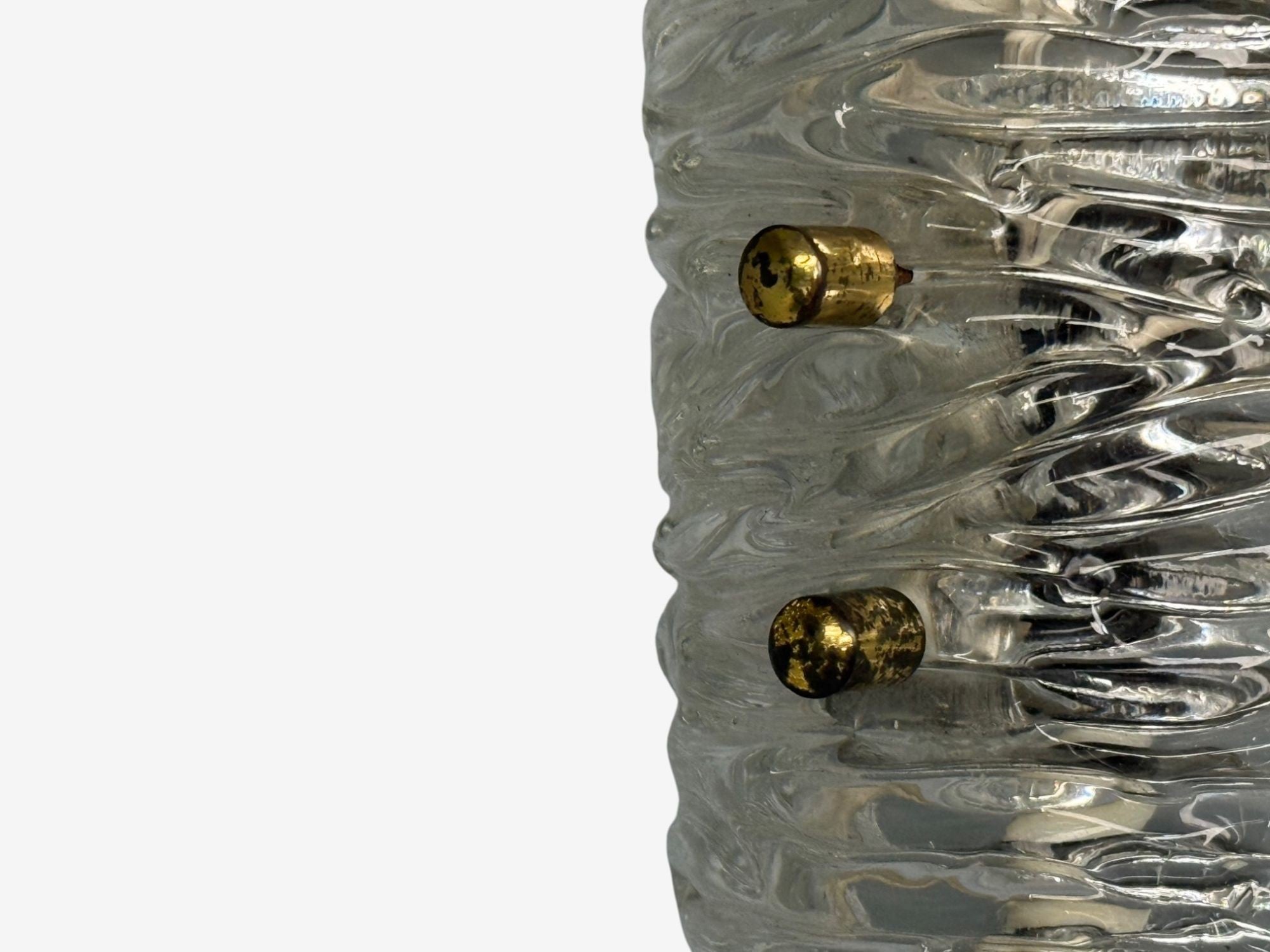 Carl Fagerlund, Textured Glass, Brass, Wall Lights, Sweden, 1960s