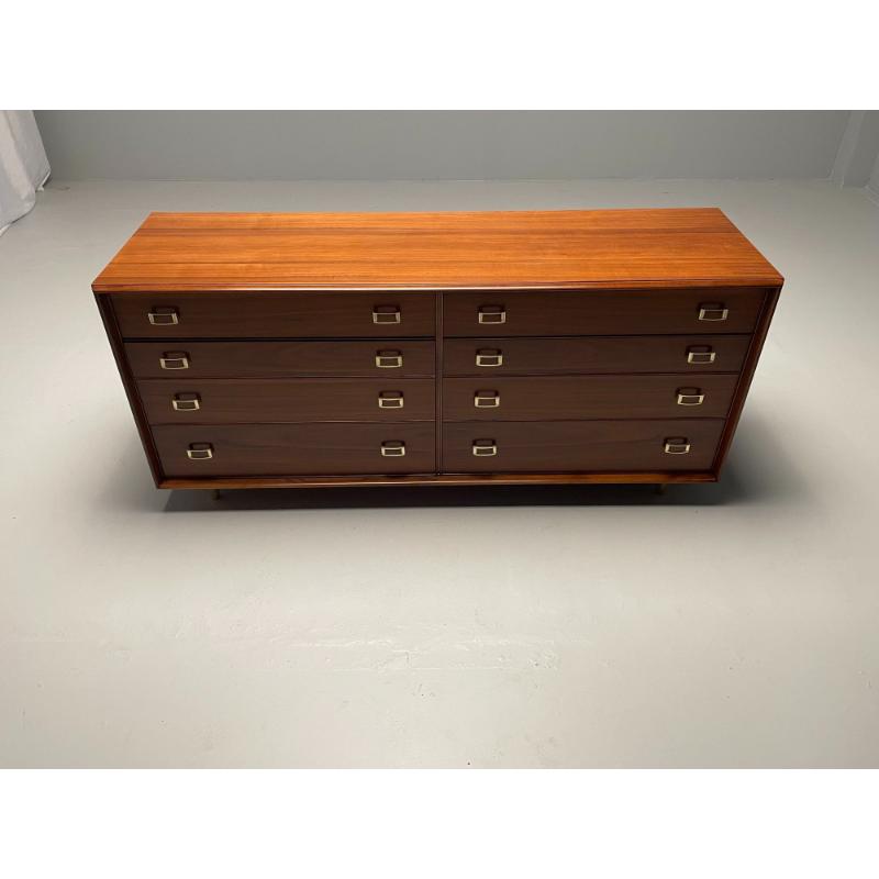 Paul Frankl, John Stuart, Mid-Century Modern, Dresser, Walnut, Brass, USA, 1950s