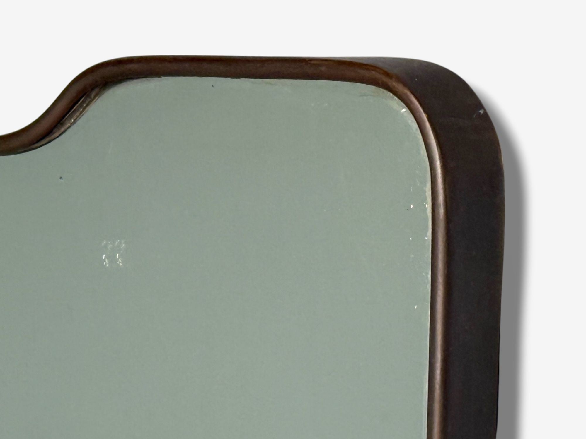 Italian Modern, Brass, Glass, Wall Mirror, Italy, 1950s