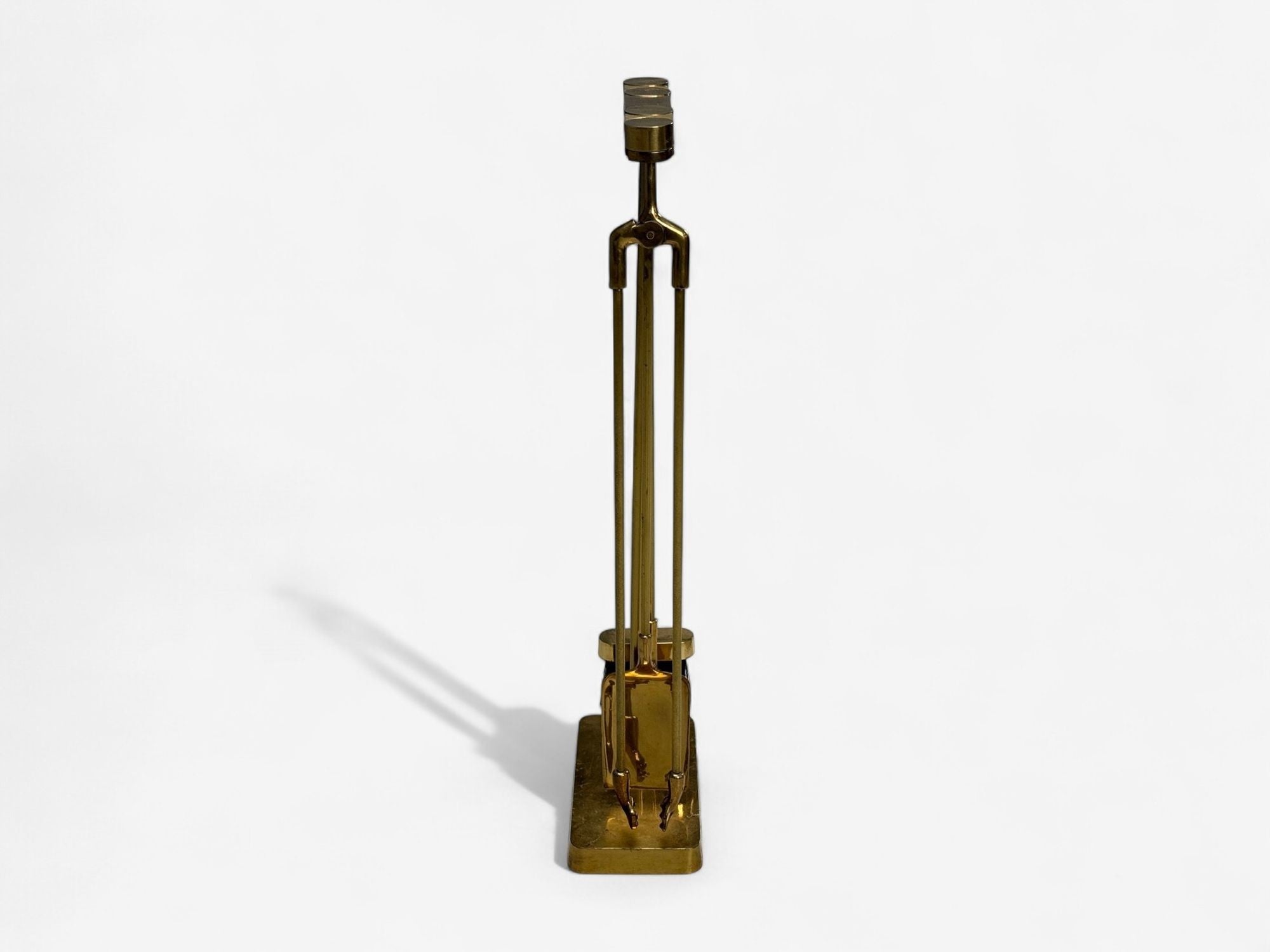 Bronze Fireplace Tool Set with Stand, USA, 20th c.