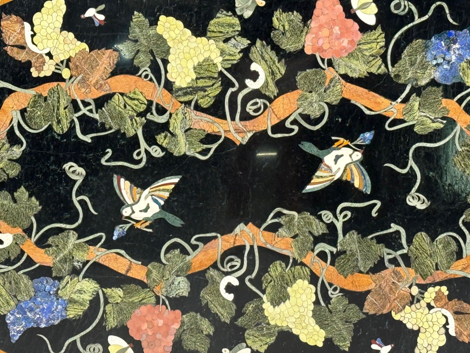 Pietra Dura, Inlaid Marble, Italian Center Table Top, Italy, 1920s
