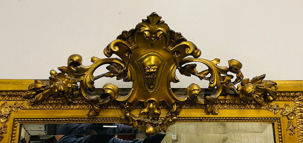 19th Century French Giltwood Wall, Console, Pier Mirror, Full Length, Floor