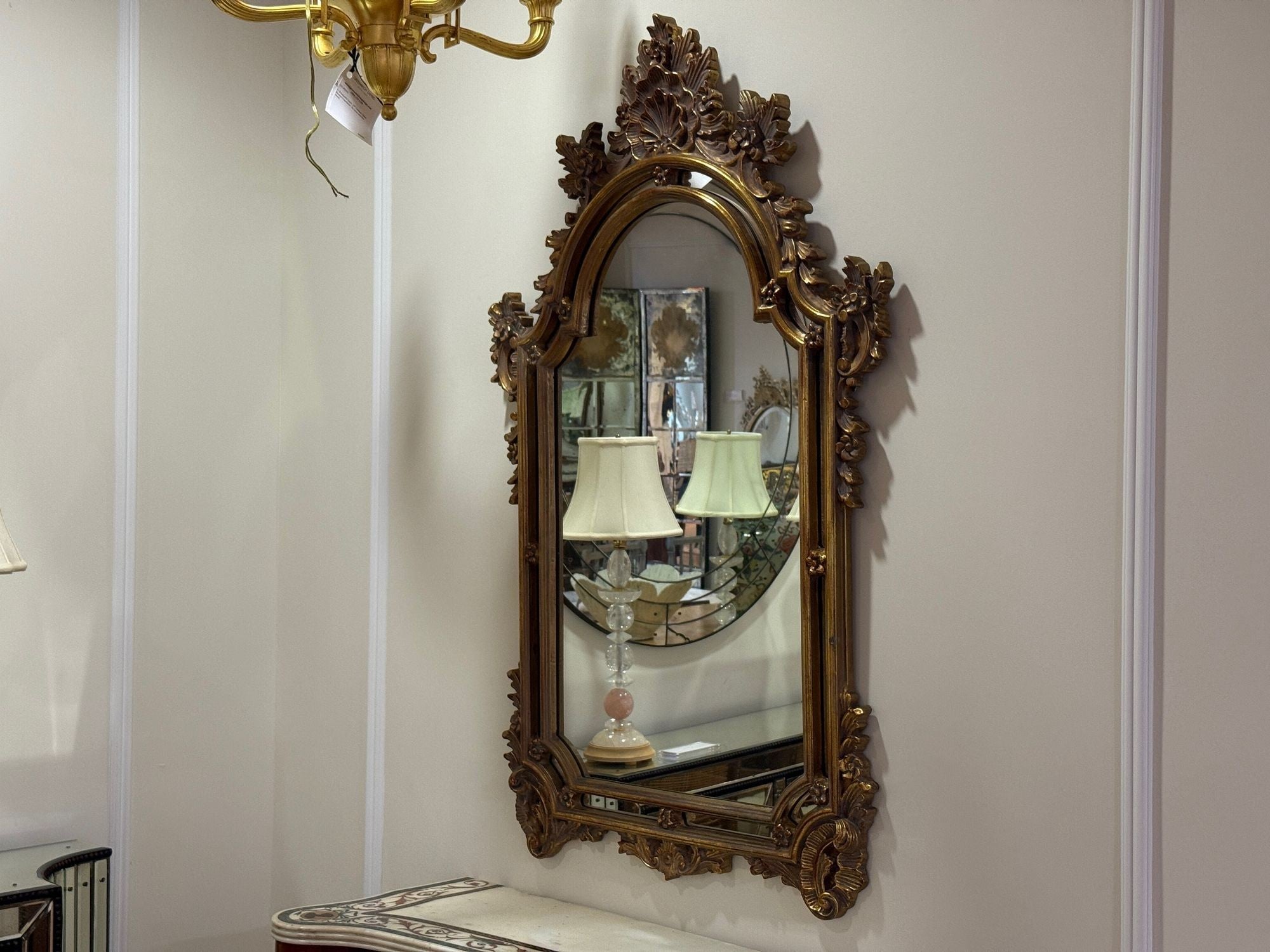 Continental, Giltwood, Arched Wall Mirrors, USA, 20th c.