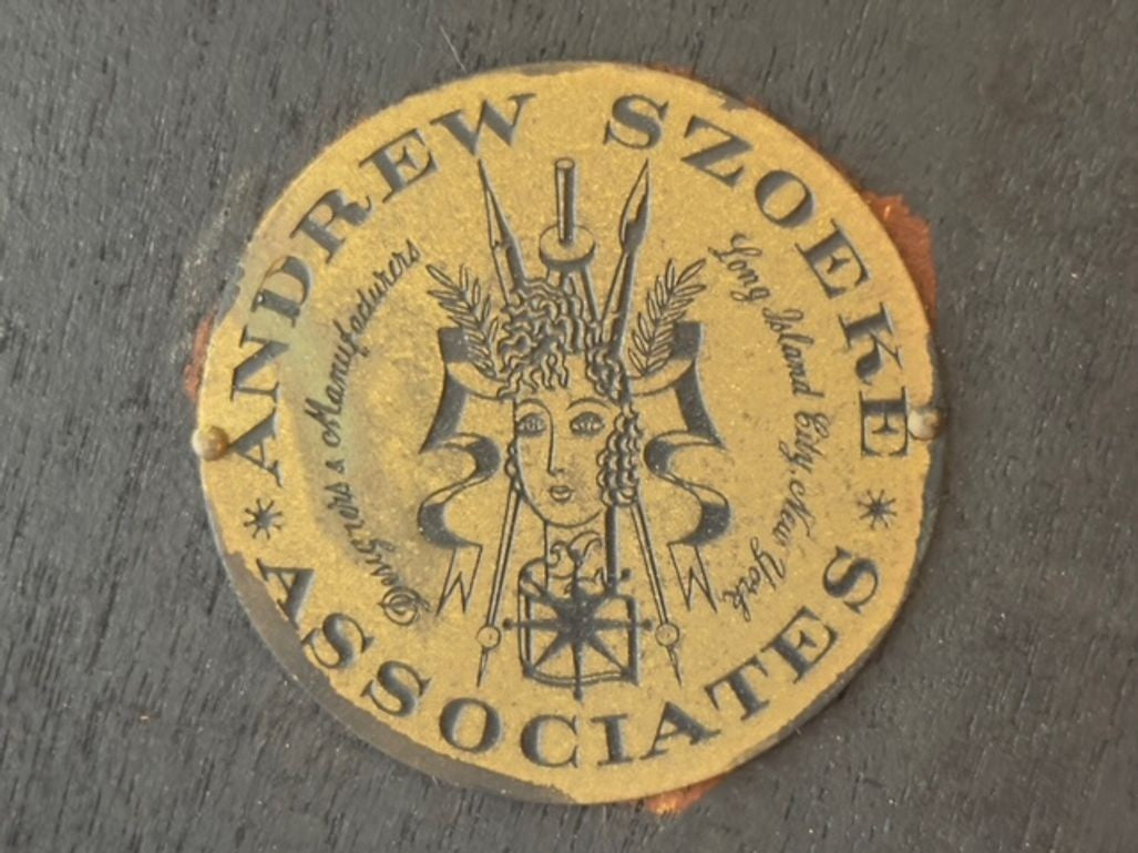 Andrew Szoeke, Satinwood, Oak, Writing Desk and Chair, USA, 1950s