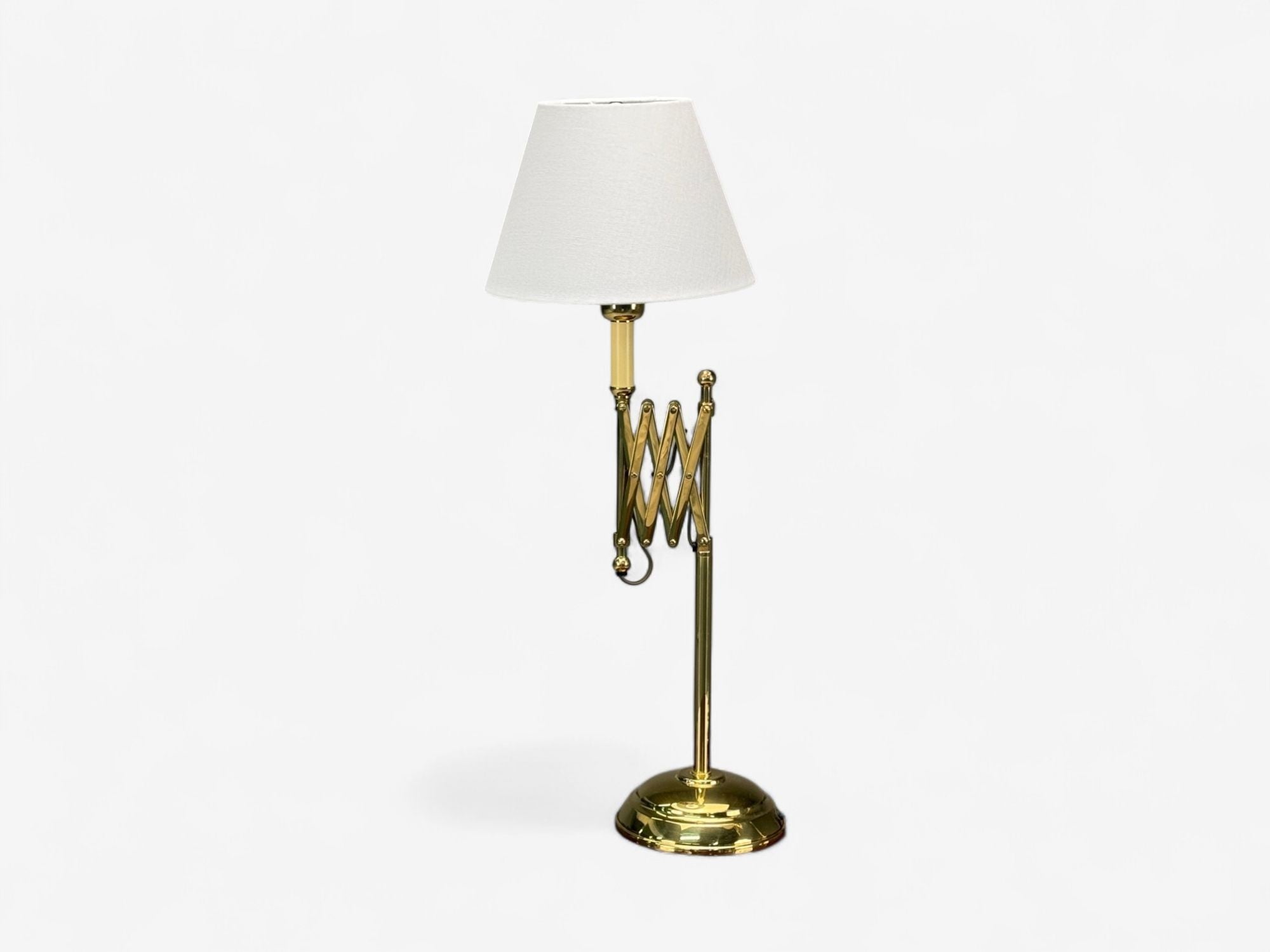 American Modern, Polished Brass, Adjustable Table Lamps, USA, 1980s