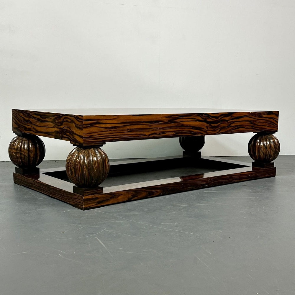 Émile-Jacques Ruhlmann French Art Deco Style Rectangular Coffee Table, Macassar