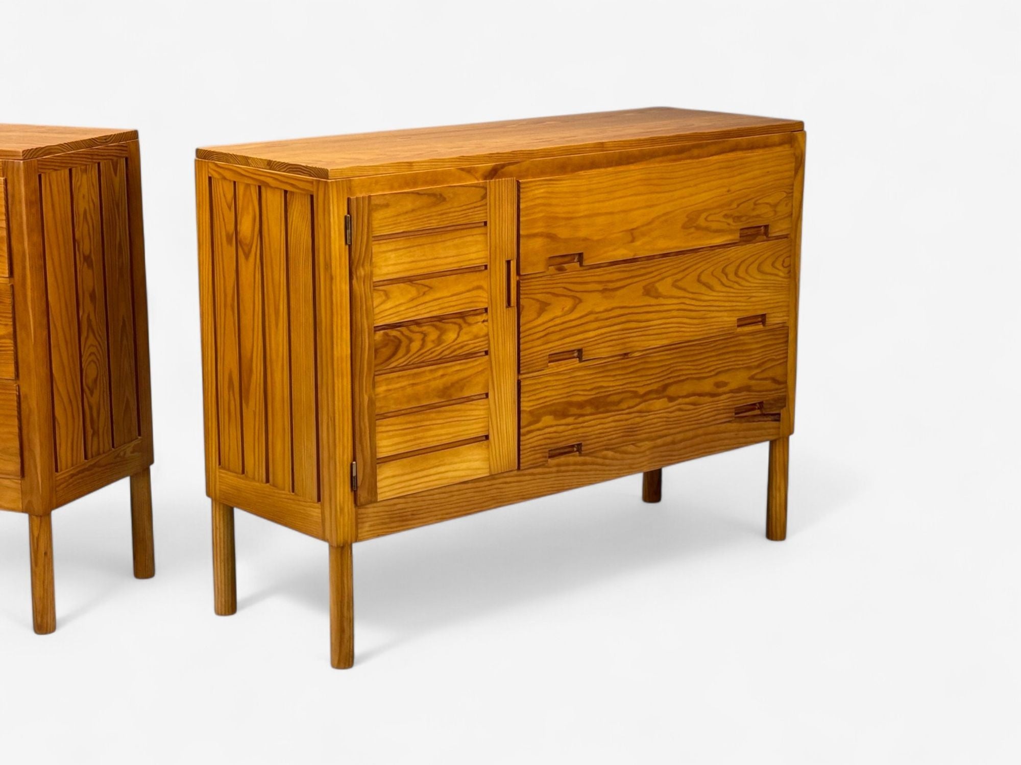 Pierre Gautier-Delaye, French Modern, Pine, Rare Commodes, France, 1957