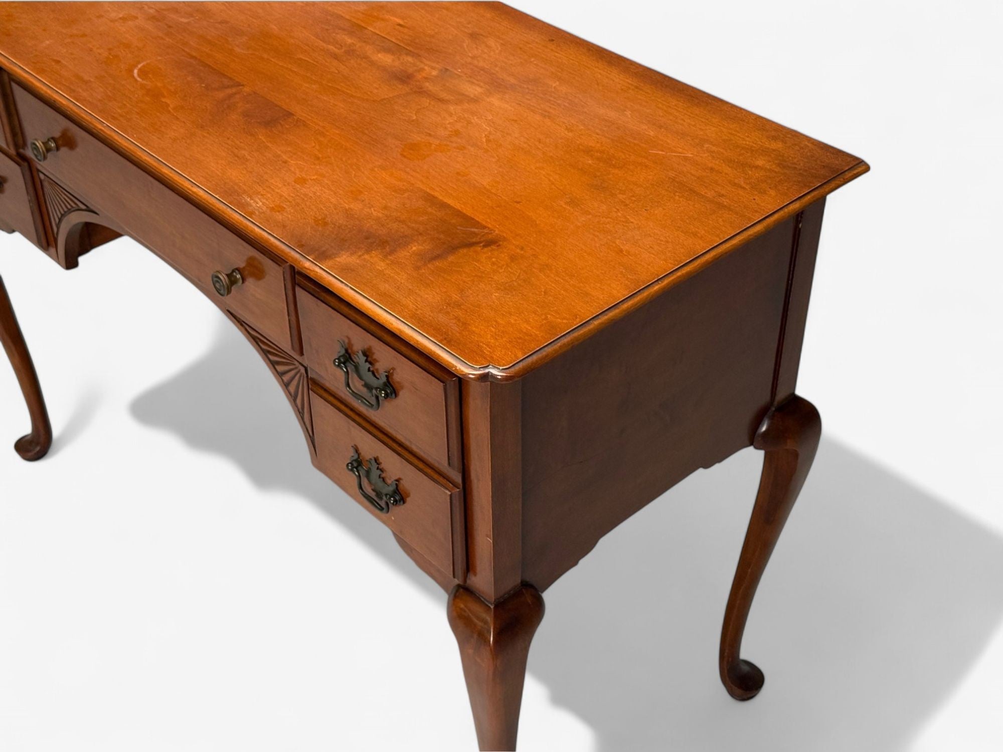 Queen Anne, Mahogany, Brass, Writing Desk, England, 1900s