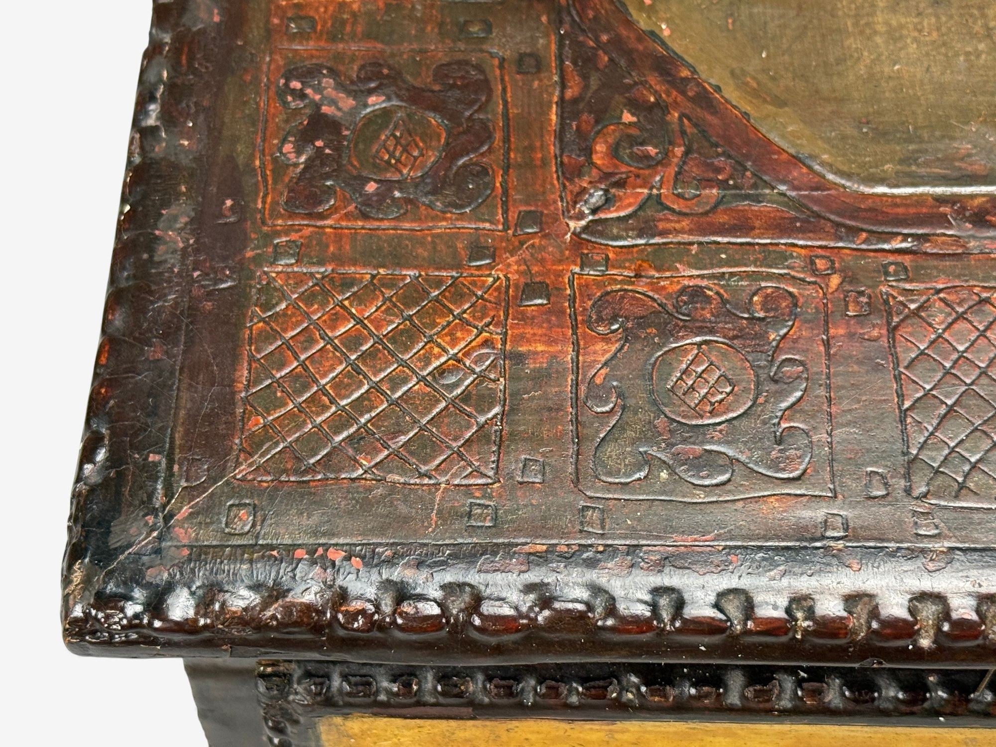 Max Kuehne, Silver Leaf, Painted Wood, Rare Commode, USA, 1950s