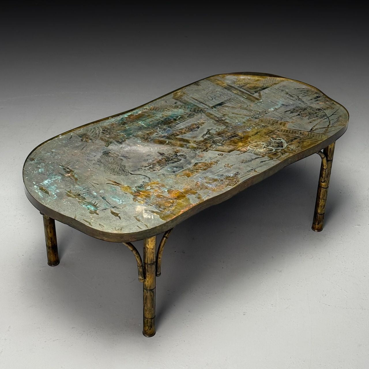 Philip and Kelvin LaVerne, Mid-Century Modern, Chan 140 Coffee Table, Bronze