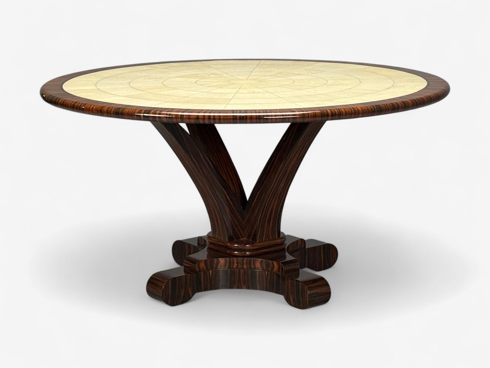 American Modern, Macassar Ebony, Shagreen, Brass, Table, USA, 2010s
