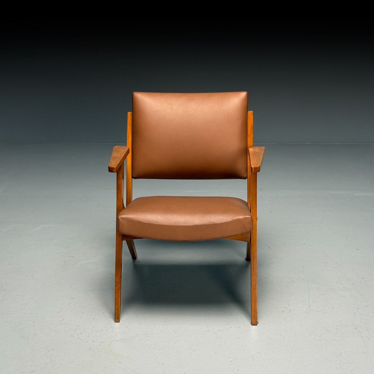 Jose Zanine Caldas, Brazilian Mid-Century Modern, Lounge Chair, Leather, 1950s