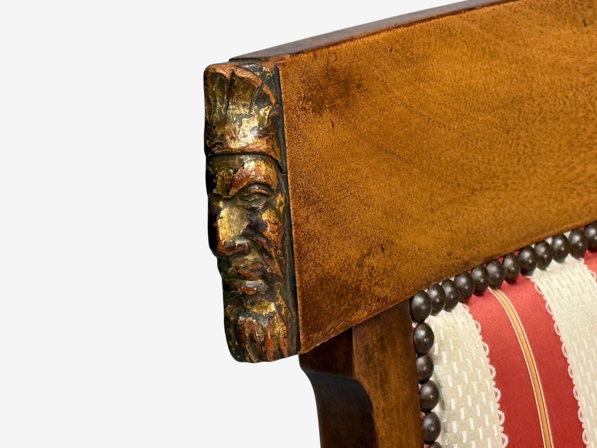 Neoclassical Style, Occasional Chairs, Carved Wood, Silk, England, 19th c.