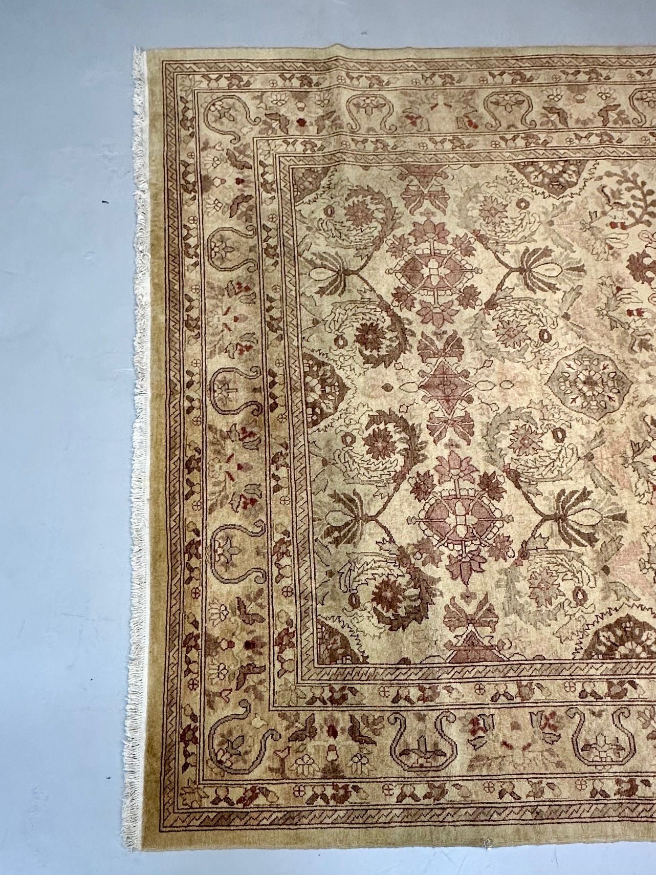 Indian Carpet ,Tabriz Design, Knotted Wool Rug, Early 21st Century