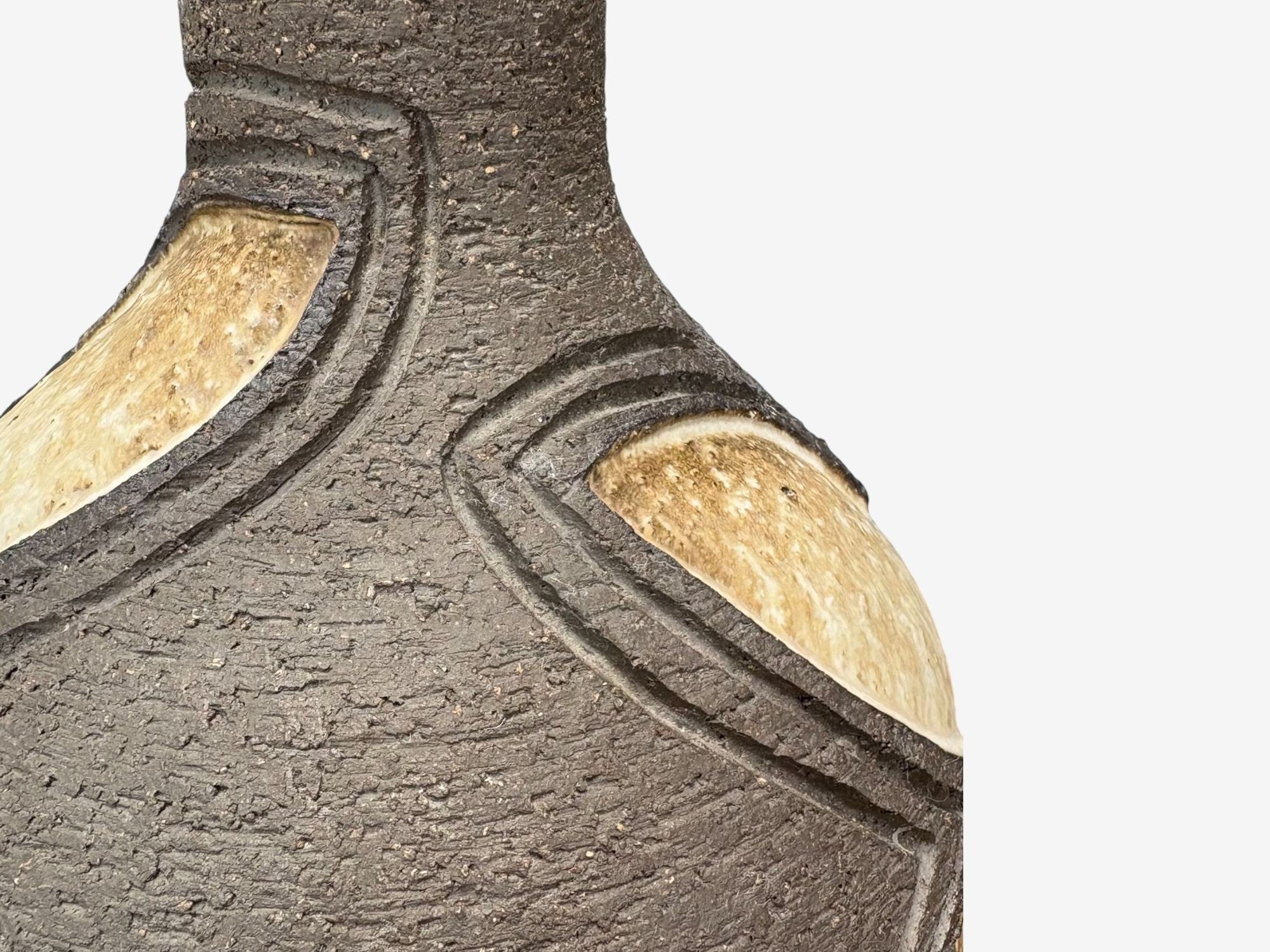 Løvemose Keramik, Brown Stoneware, Table Lamp, Denmark, 1960s