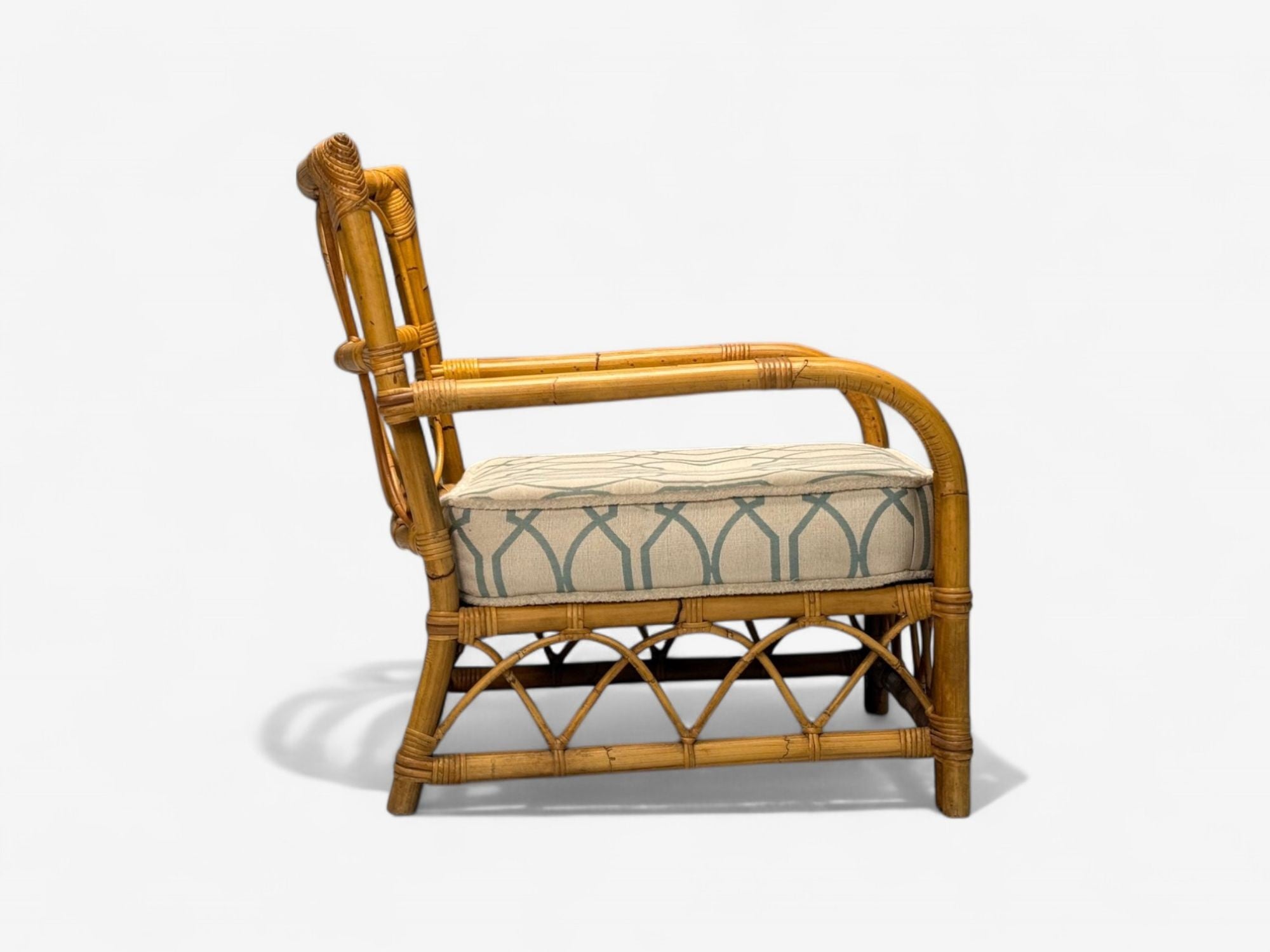 Bielecky Brothers, Modern, Single Lounge Chair, Cane, Bamboo, USA, 21st C.