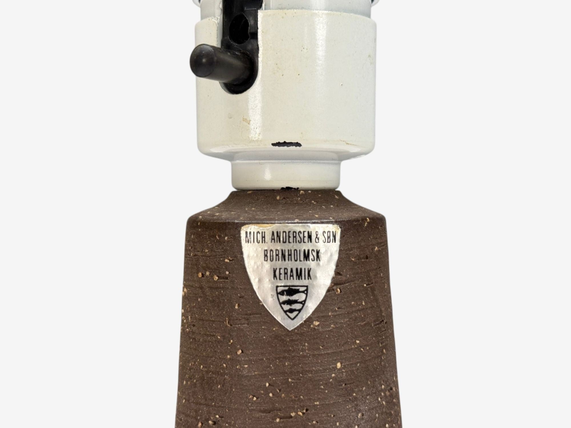 Michael Andersen & Søn, Brown Stoneware, Table Lamp, Denmark, 1960s