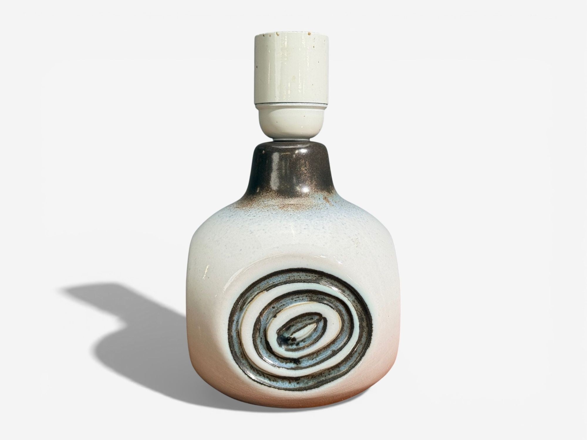 Bruno Karlsson, Table Lamp, White Glazed Ceramic, Sweden, 1960s