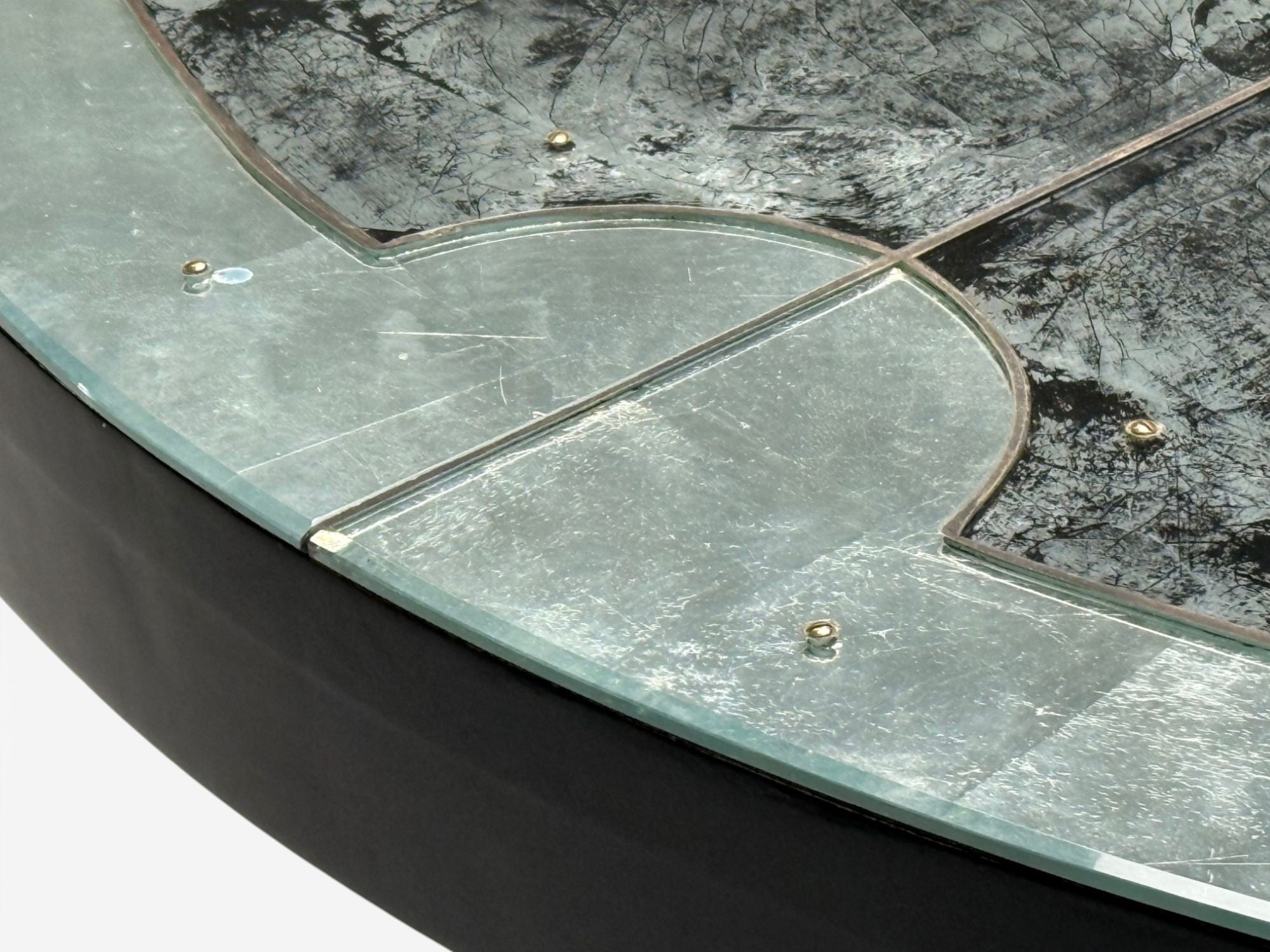 Maison Jansen Style, Hollywood Regency, Eglomise Mirror, Center Table, 20th C