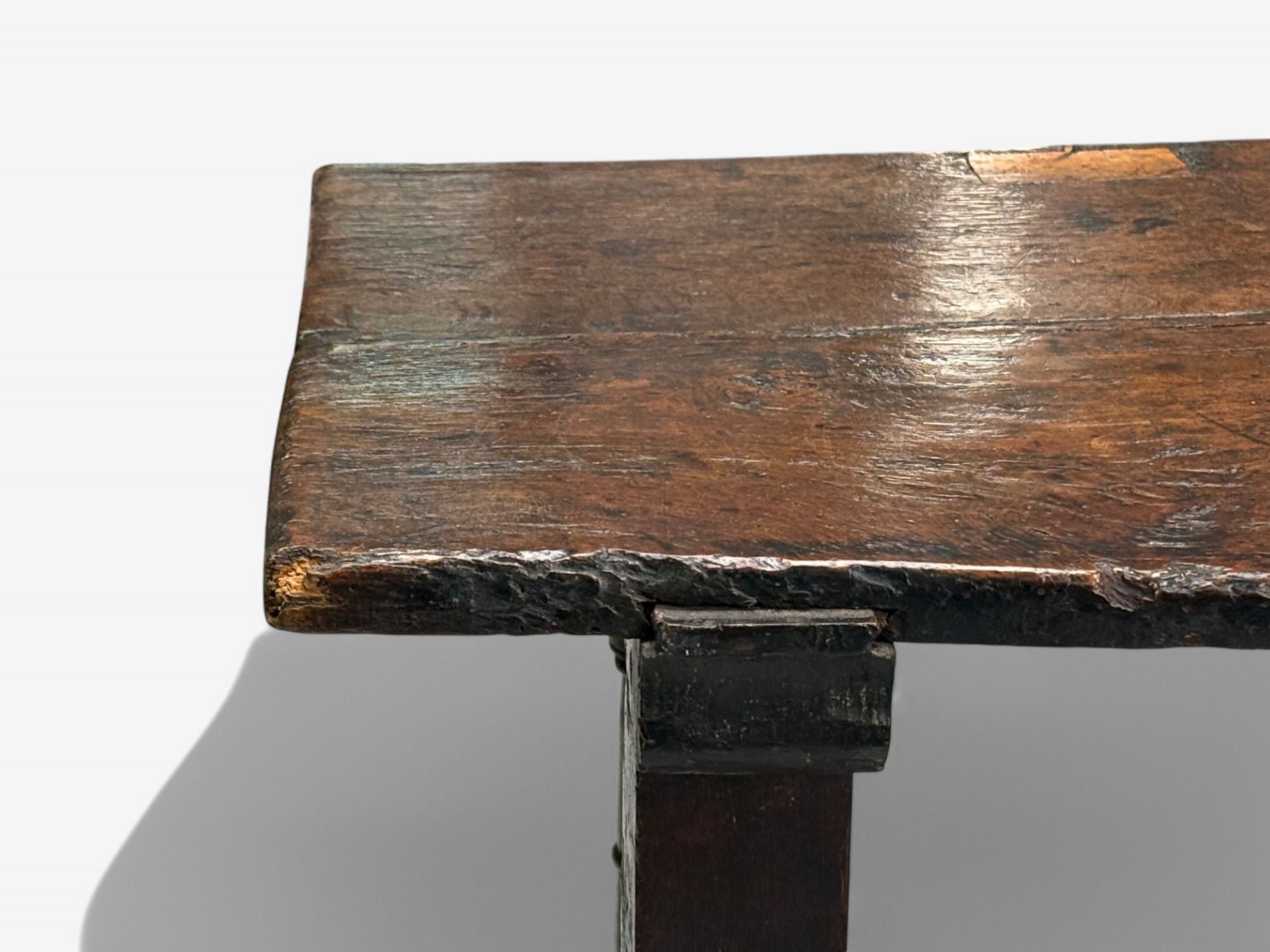 Baroque, Continental, Oak, Rustic Side Table, 17th C.