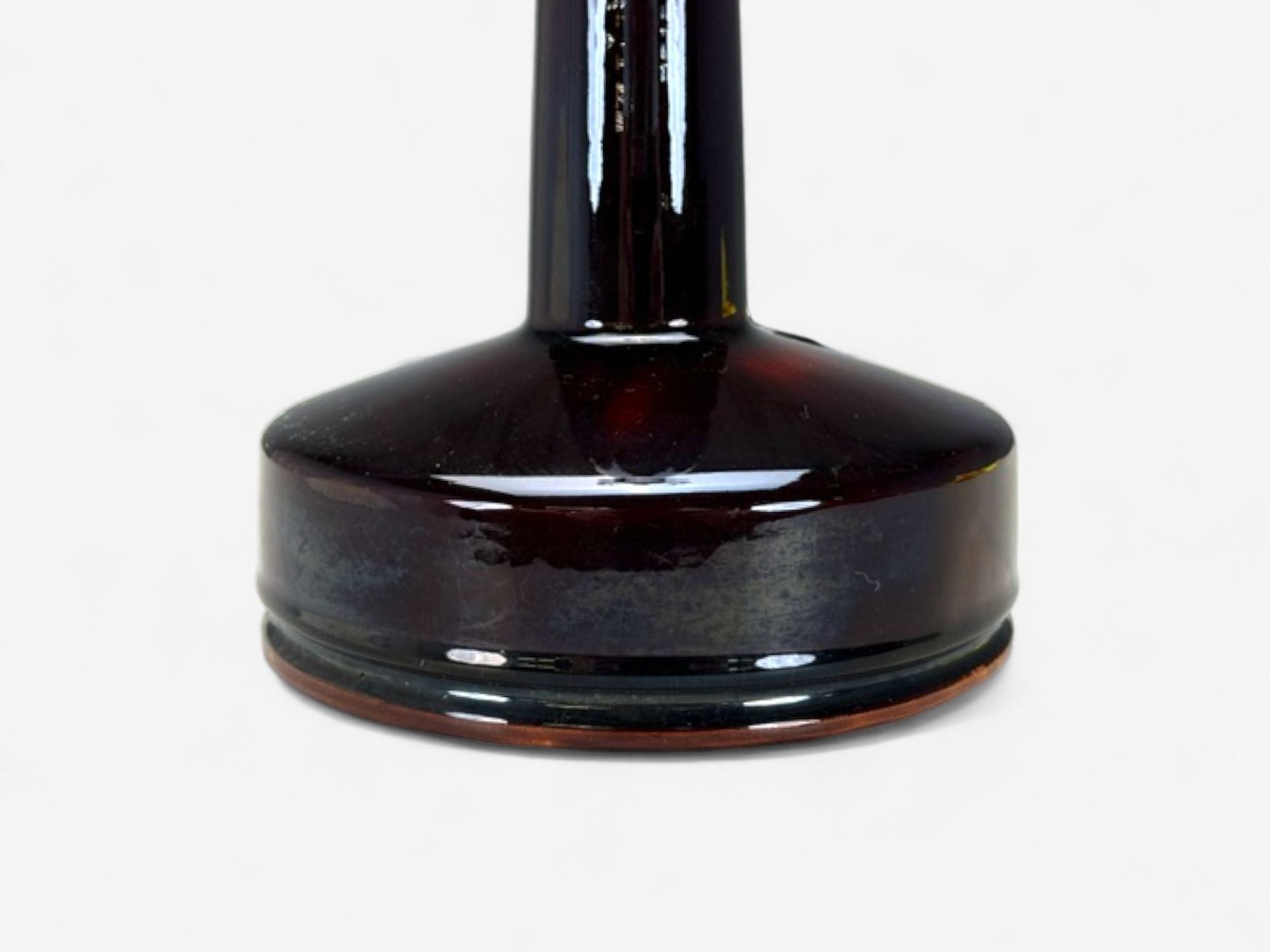 Danish Modern, Deep Red Stoneware, Table Lamp, Denmark, 1960s