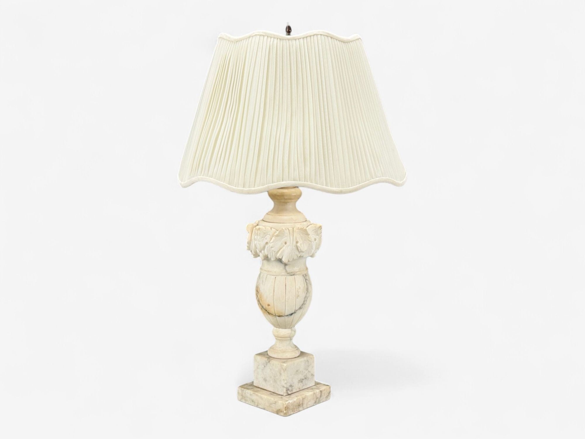 Italian Neoclassical, Marble, Alabaster, Brass, Table Lamps, Italy, 1940s
