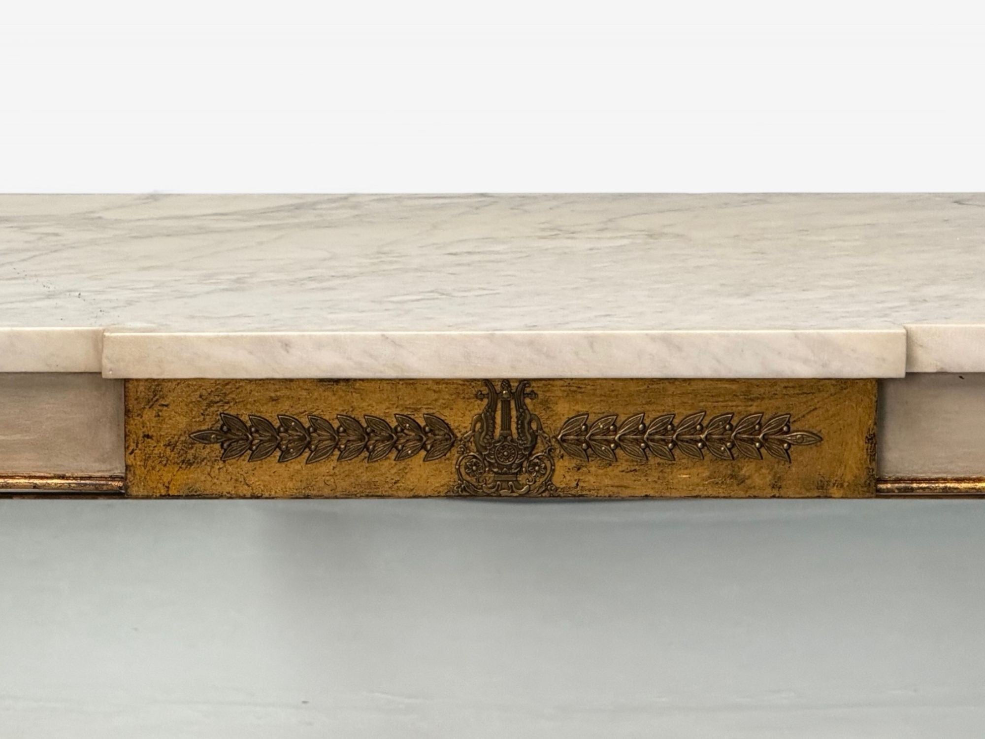 Maison Jansen attr., Hollywood Regency, Giltwood, Mirrored Console Table, 1940s