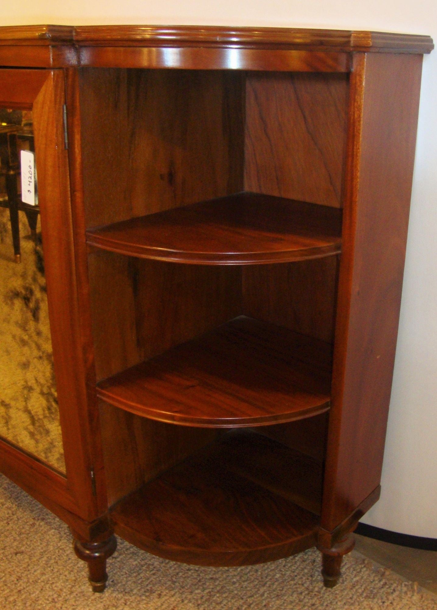Maison Jansen Style Serving Console Credenza Custom Quality Curved Sided Server