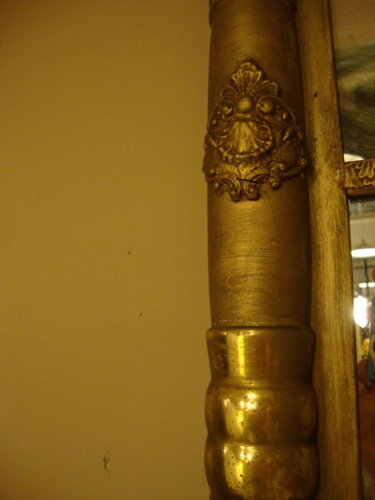 19th-20th Century Federal Style Crest Mirror