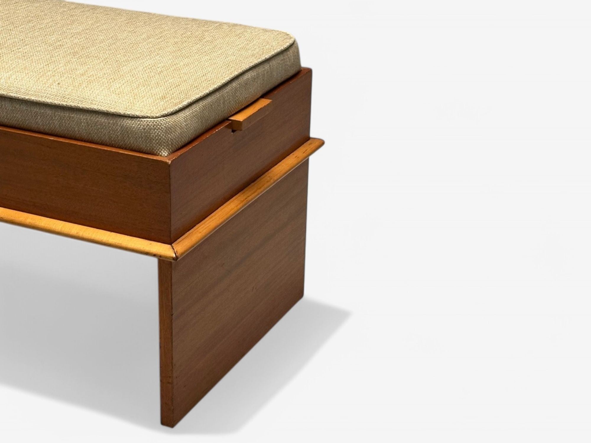 Paul Frankl, John Stuart, Mahogany, Maple, Rare Station Wagon Ottoman, 1950s