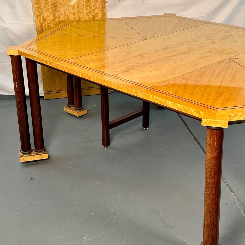 Mid-Century Modern Vladimir Kagan Dining Table, Provenance, Labeled, Two Leaves