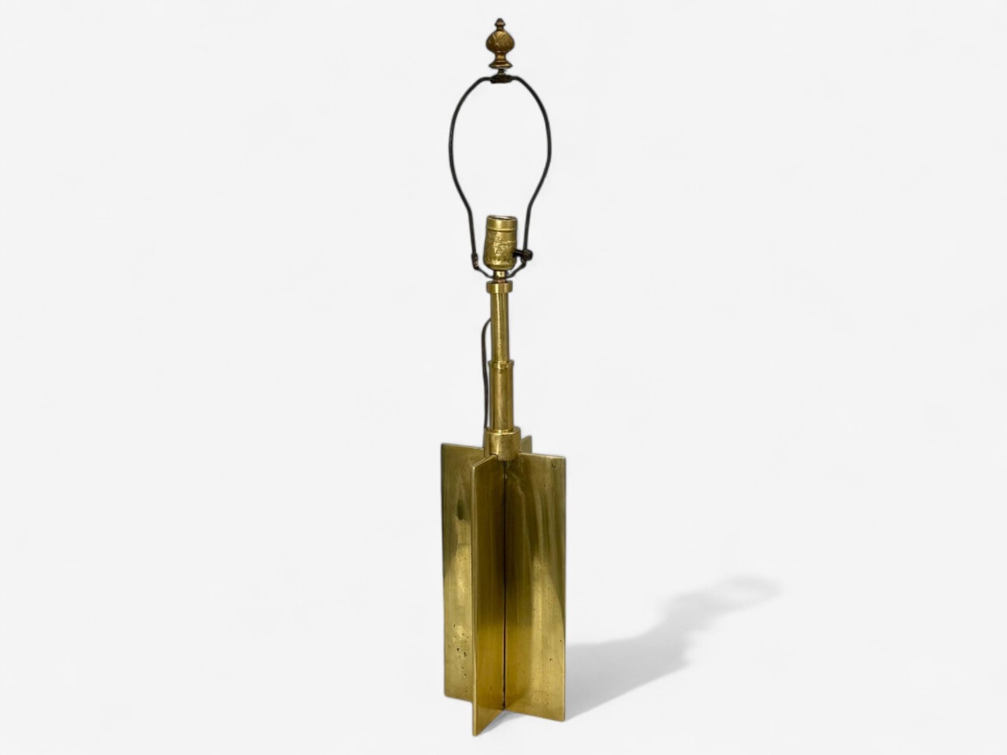 Jean Michel Frank Style, Mid-Century Modern, Bronze, Table Lamps, 1970s