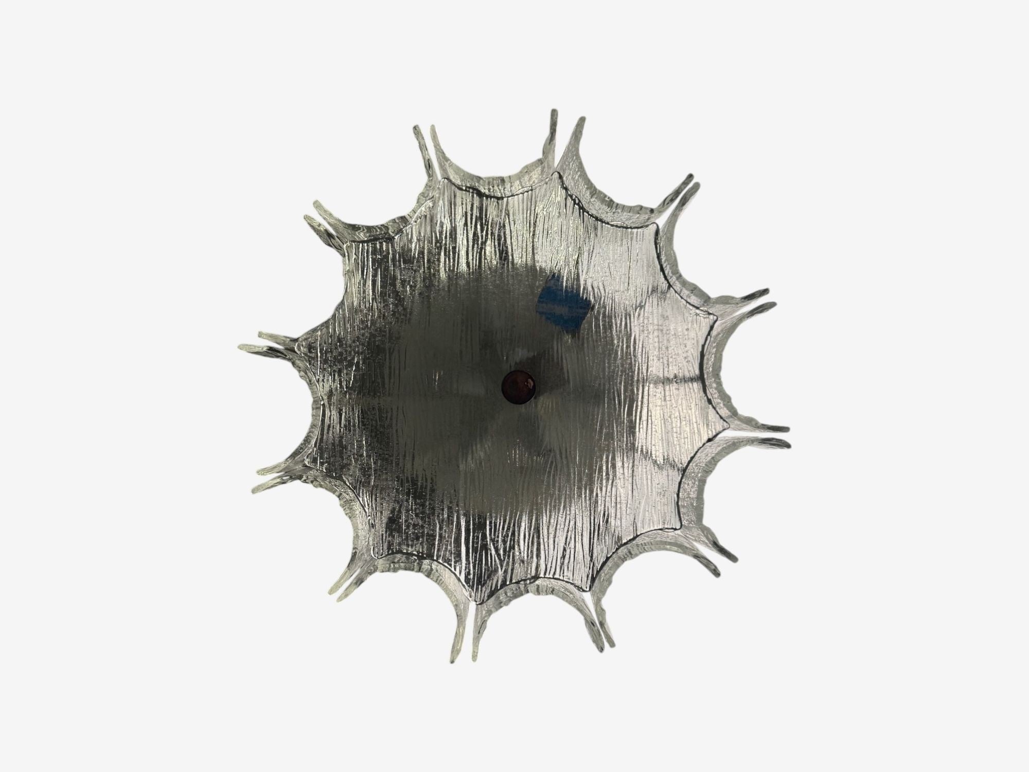 Kaiser, Frosted Glass, Chrome, Flush Mount Light, Germany, 1960s