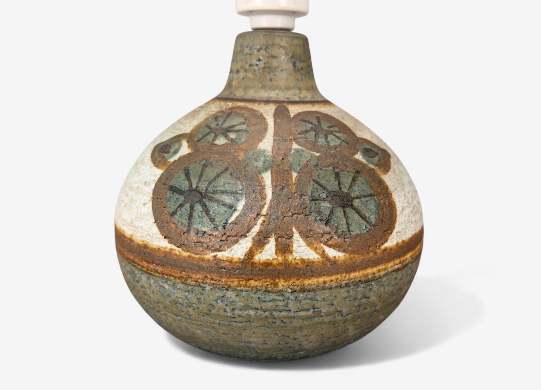 Søholm Keramik, Danish Modern, Beige Stoneware, Table Lamp, Denmark, 1960s