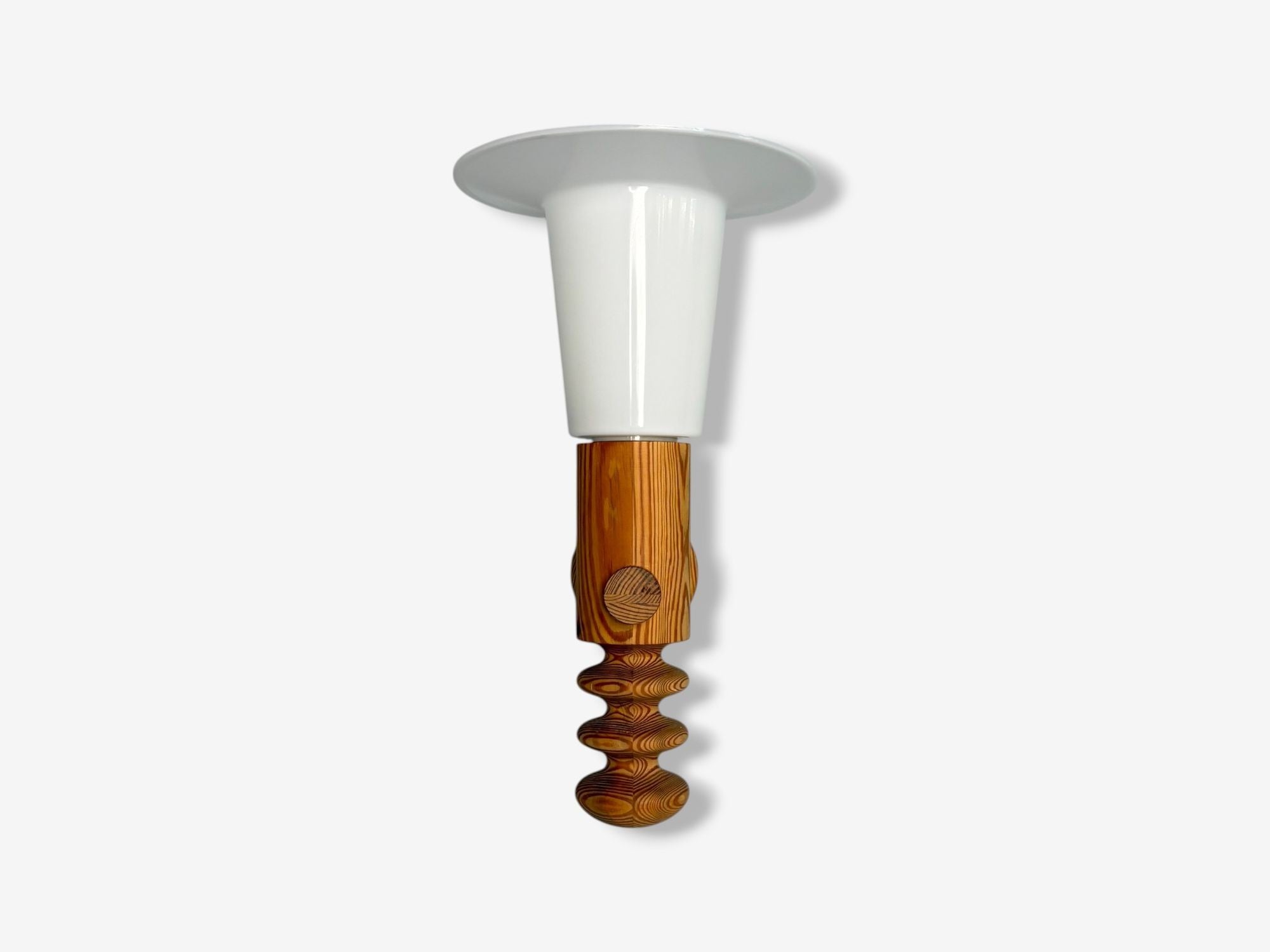 Uno Kristiansson, Swedish Modern, Pine, Fabric, Wall Sconce, Sweden, 1970s