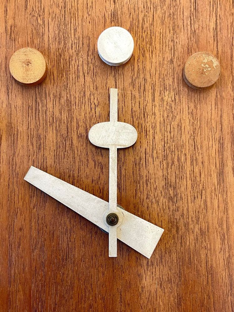 Mid-Century Modern Danish Wall Clock by Fritz Hansen, George Nelson, Teak, 1957