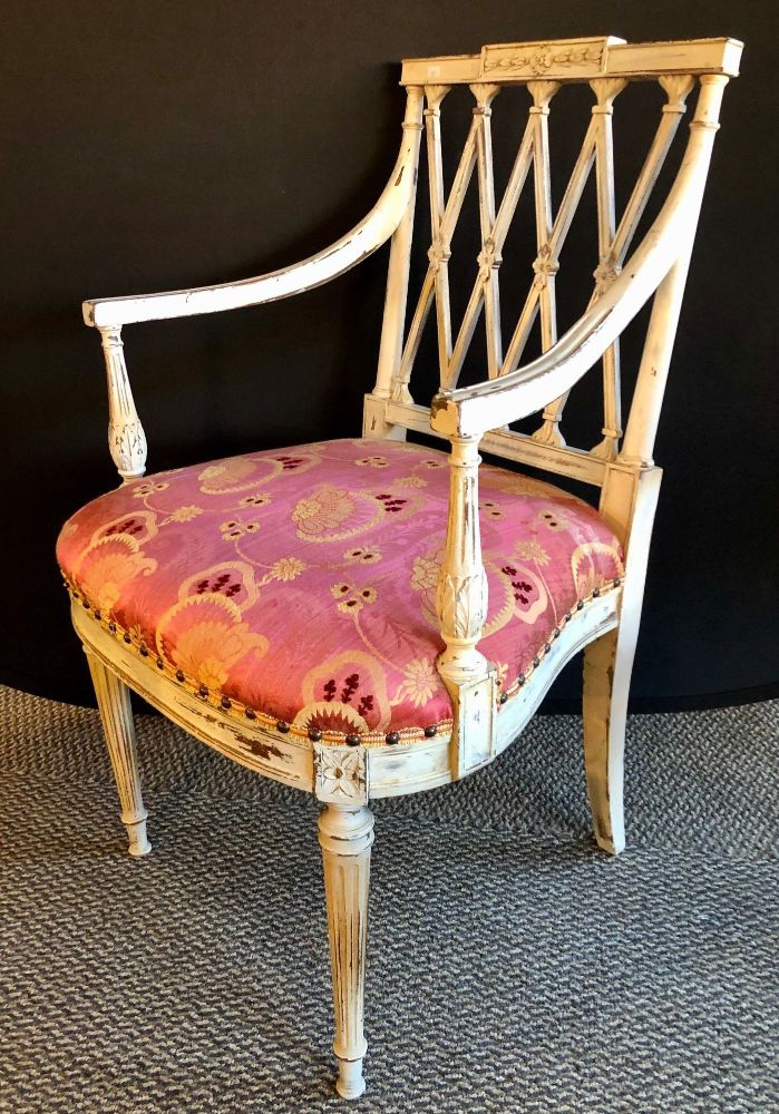 Pair of 19th-20th Century Armchairs in Scalamandre Upholstery Swedish Finish