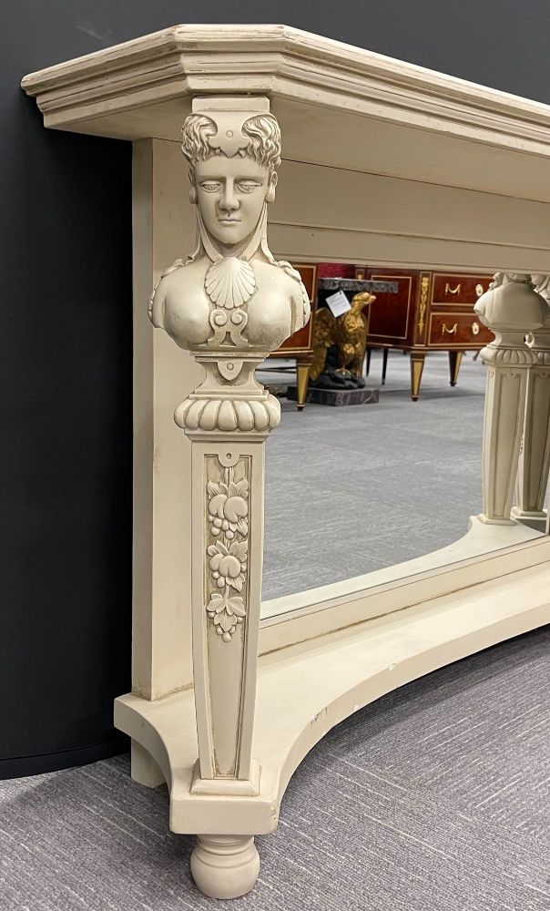 Pair of Marble-Top Painted Pier Console Tables