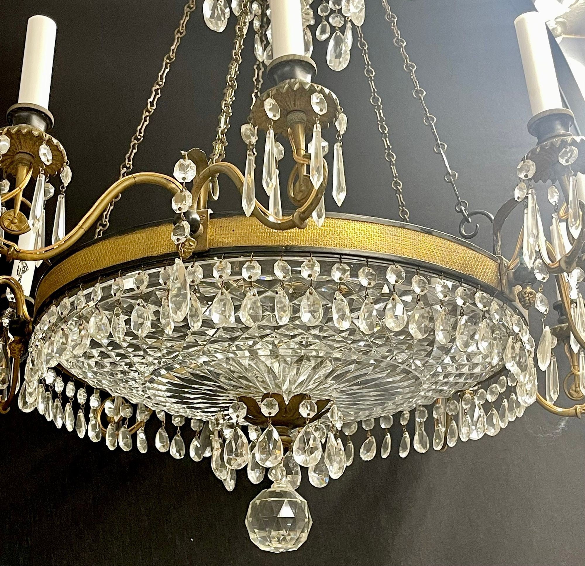 Neoclassical, Dore Bronze, Crystal, Ten Arm Chandelier, Europe, 19th C.
