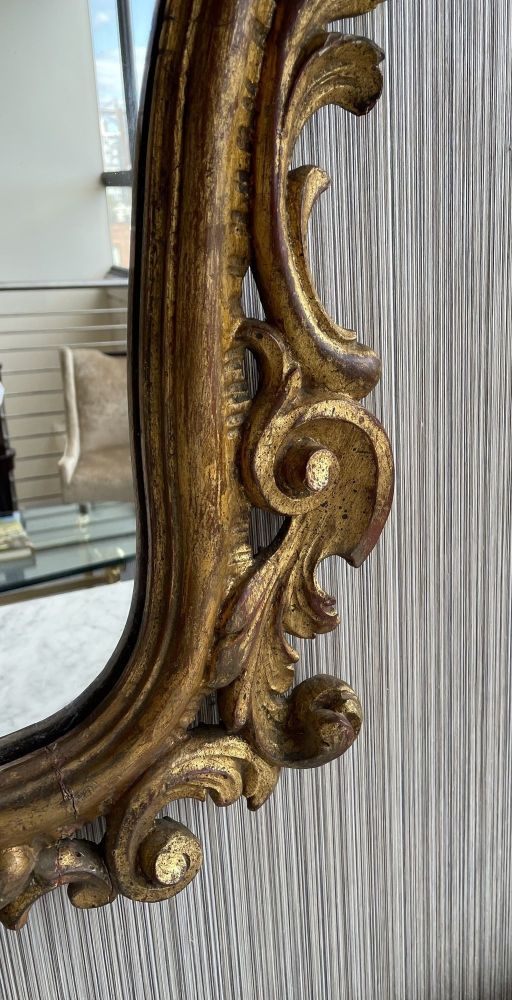 Italian Gilt Wood Wall or Console Mirror. Pier, Commode Mirror