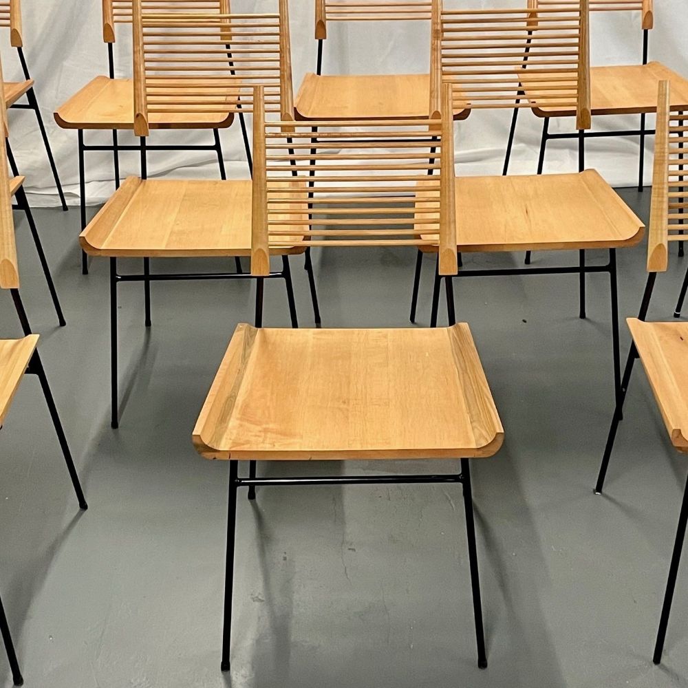 Set of 12 Mid-Century Modern Paul McCobb Side / Dining Chairs, 'Shovel' Chairs