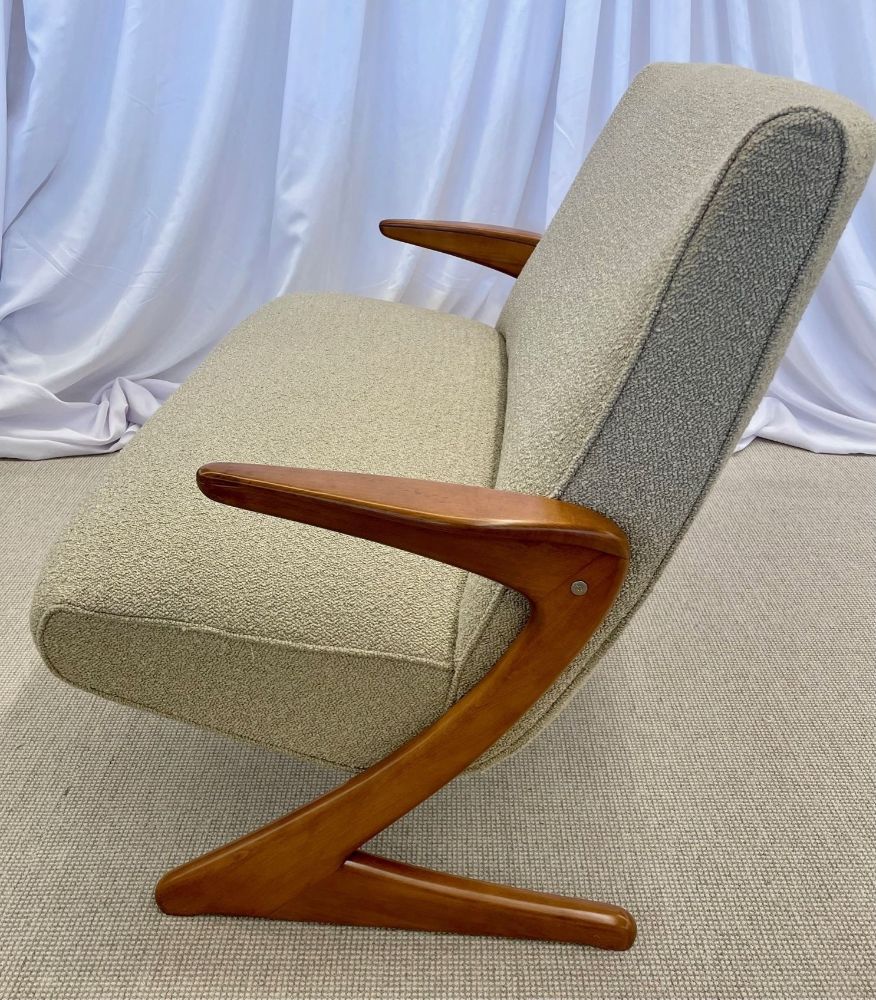 Mid-Century Modern Z Sofa / Settee by Bengt Ruda, Boucle, Swedish, 1960's