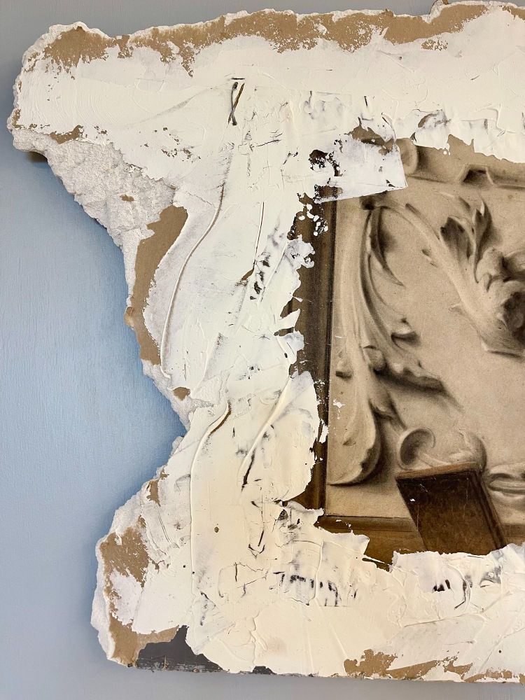 Pair of Hand Painted Architectural Wall Fragments, Plaster, Italian, Venetian Style