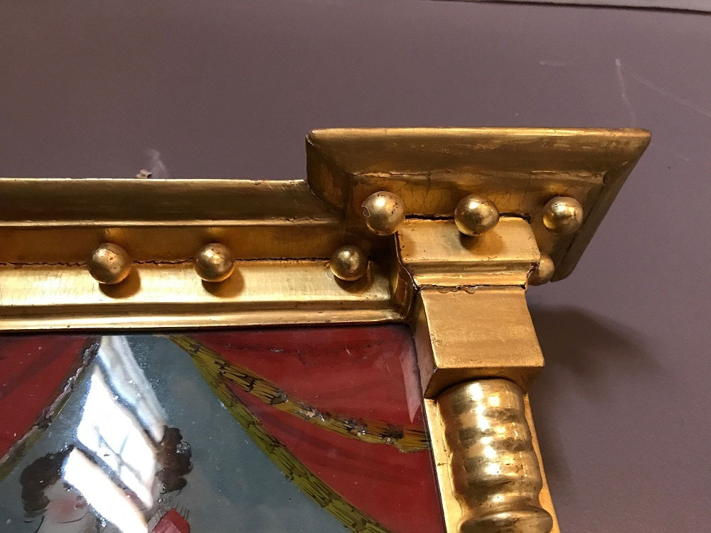 19th Century Federal Guild Gold Framed Wall Mirror